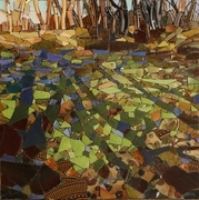 Shadows on Pondweed in Fall   16” x 16”