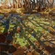 Shadows on Pondweed in Fall   16” x 16”